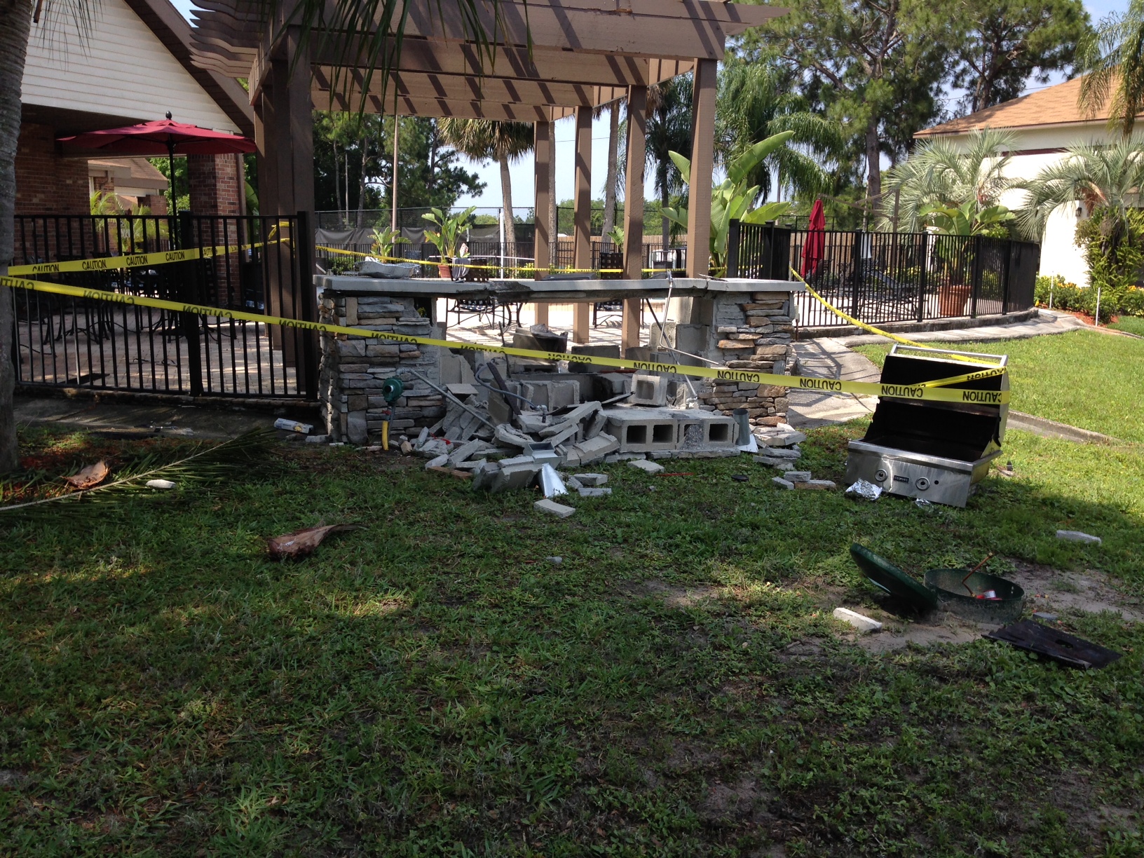 Gas grill explodes at teen's birthday party