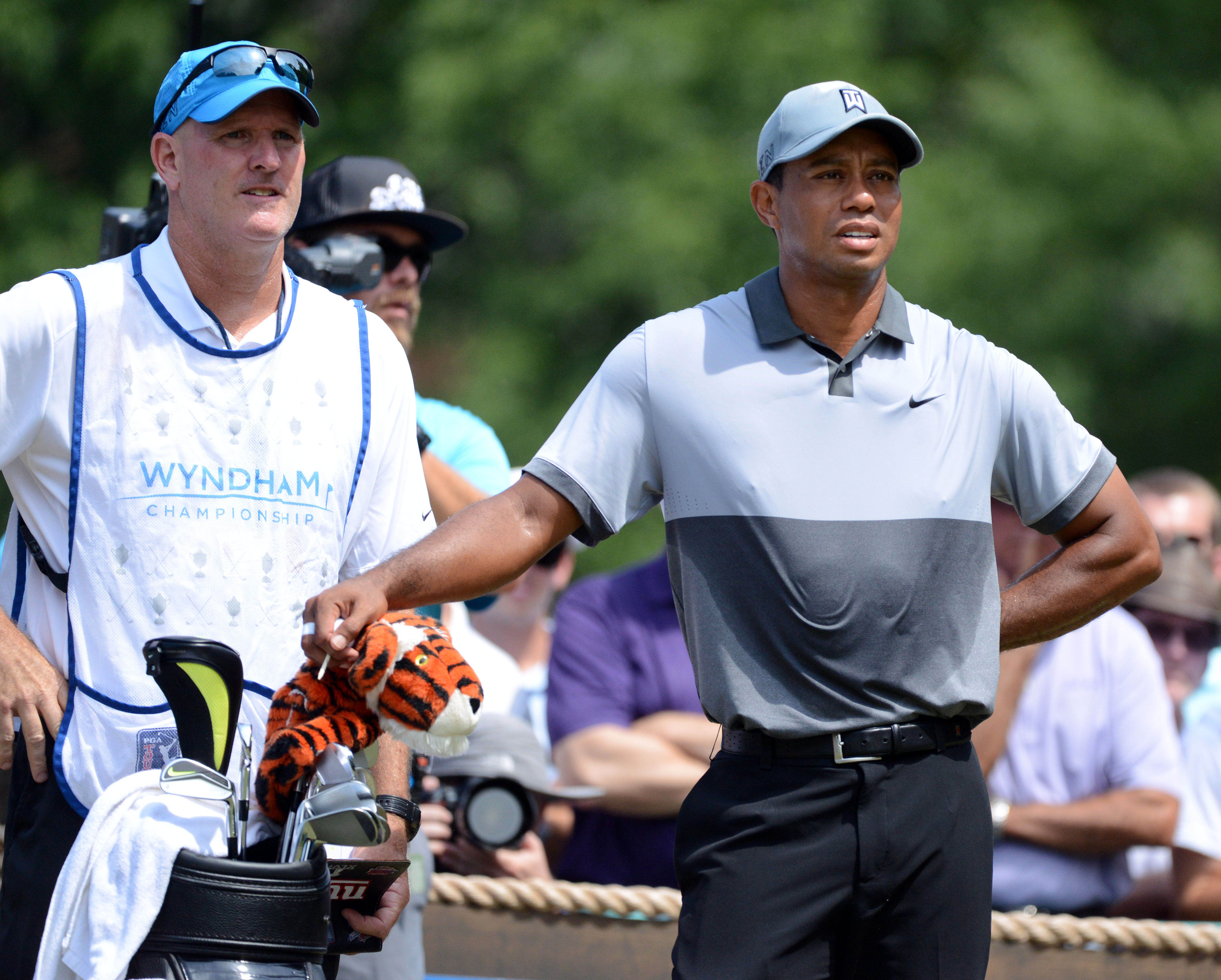 Tiger Woods in striking distance at Wyndham Championship