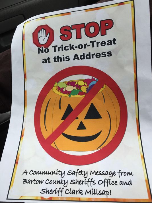 Stop Sign Signals Out Registered Sex Offenders On Halloween