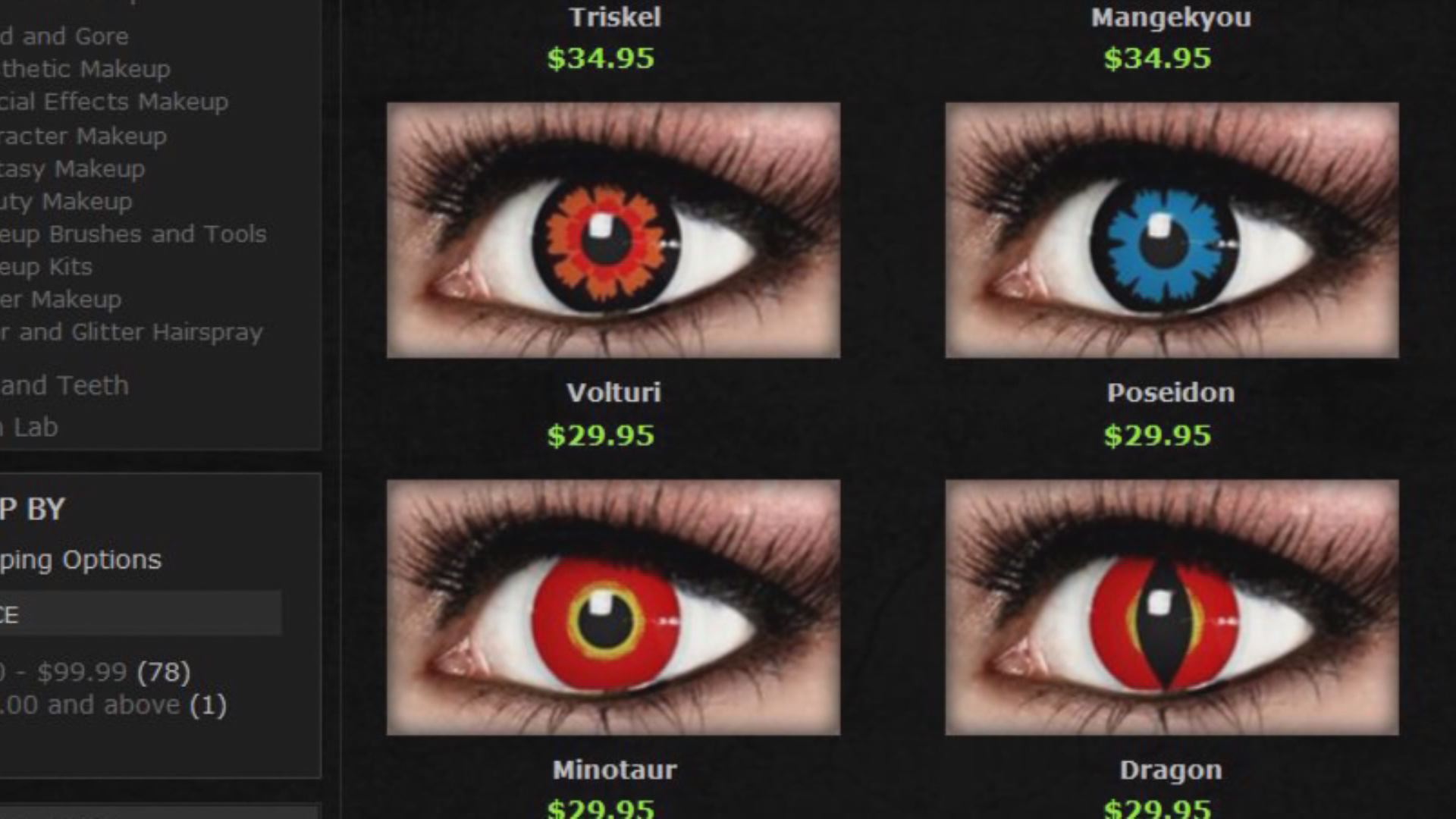 Counterfeit contact lenses cause corneal abrasions, blindness