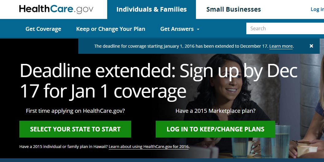 Healthcare.gov sign up deadline extended to Thursday