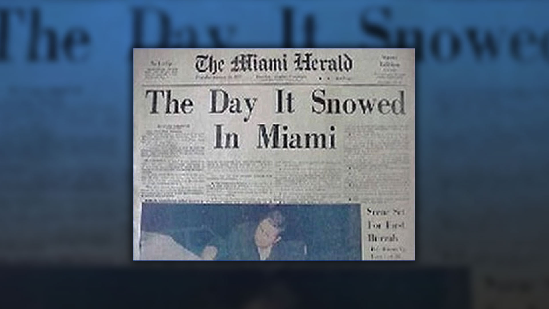 Once upon a time, 39 years ago, it snowed in Miami