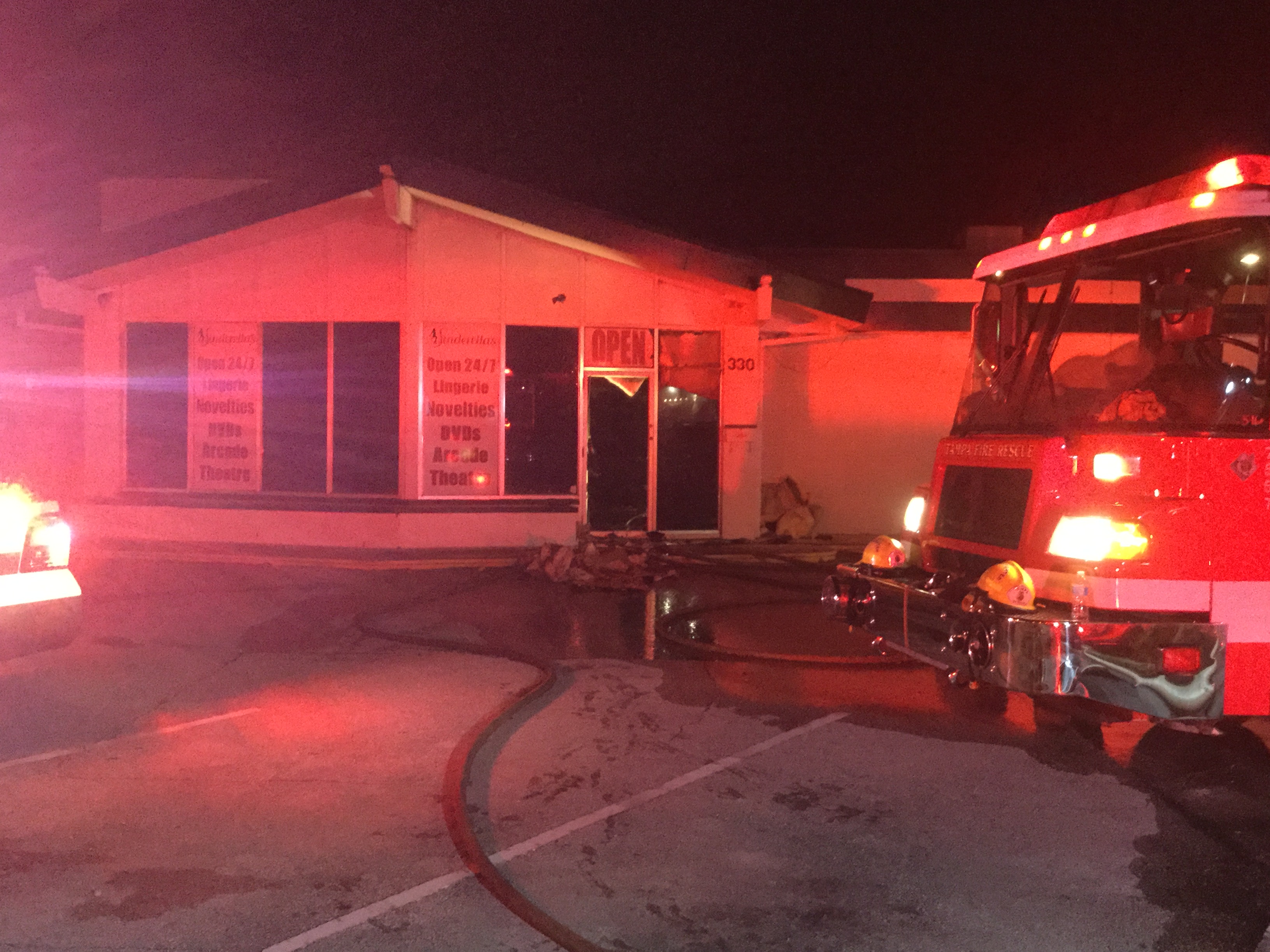 Confirmed arson at Tampa adult store | wtsp.com