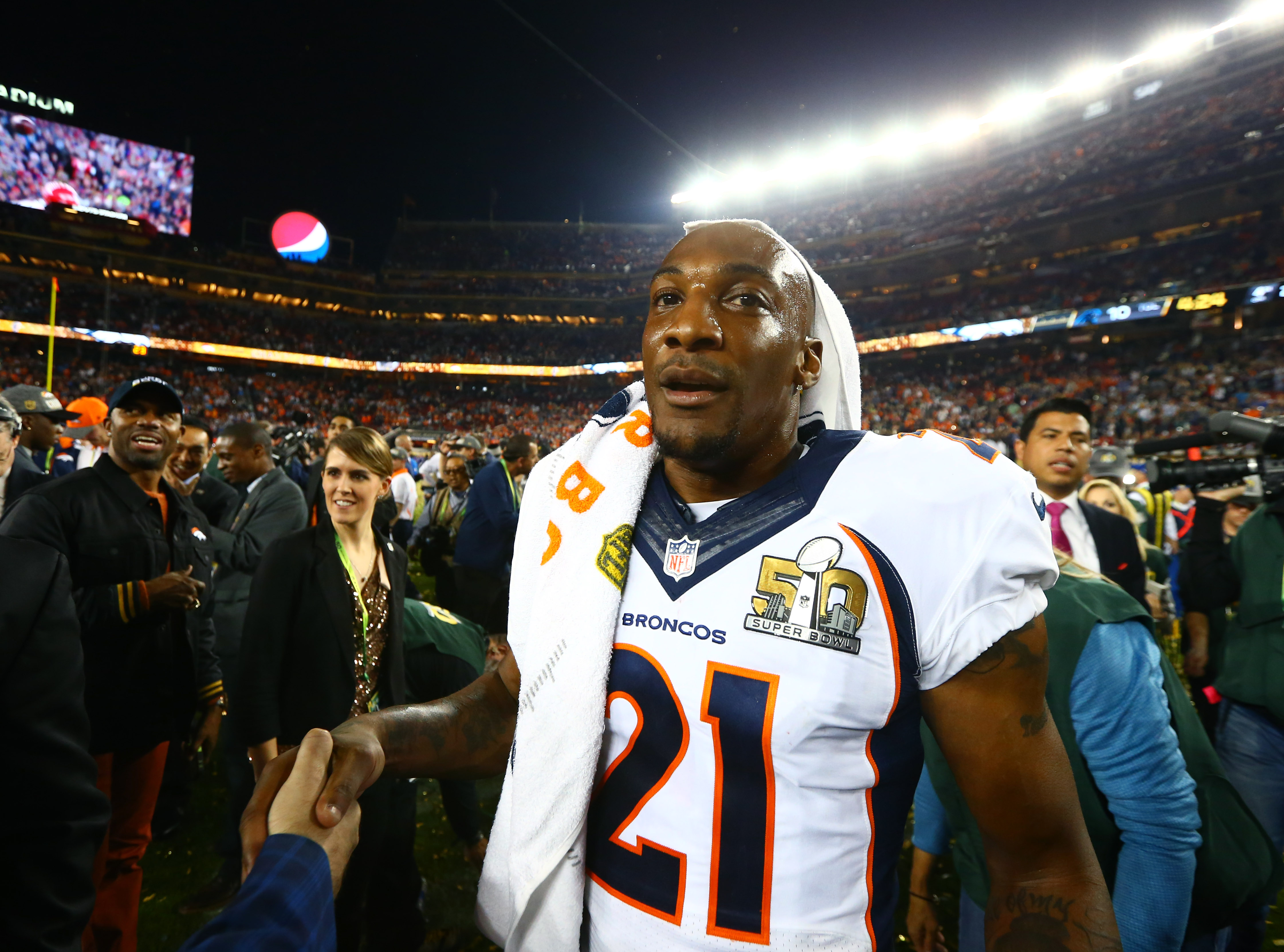 Aqib Talib steals the show after Super Bowl 50