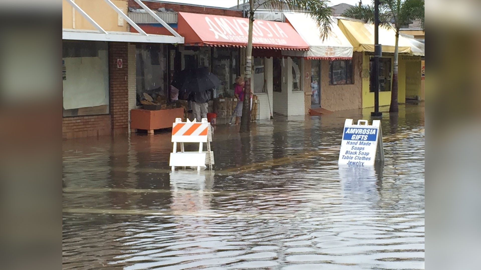 Flooding and road closures in the area