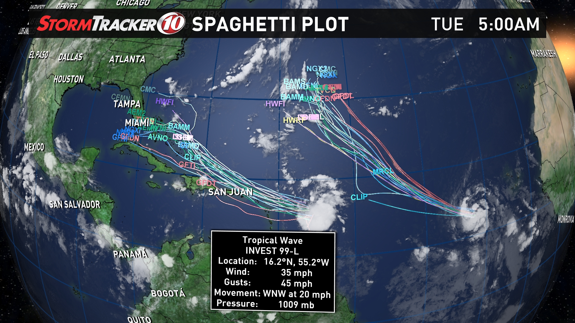 Tropical Storm Gaston forms in Atlantic; Invest 99L poses Fla. threat