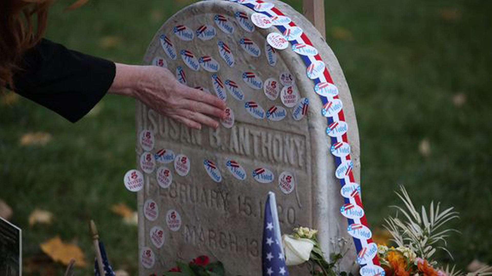 'I Voted' Stickers Cover Susan B. Anthony's Grave | Wtsp.com