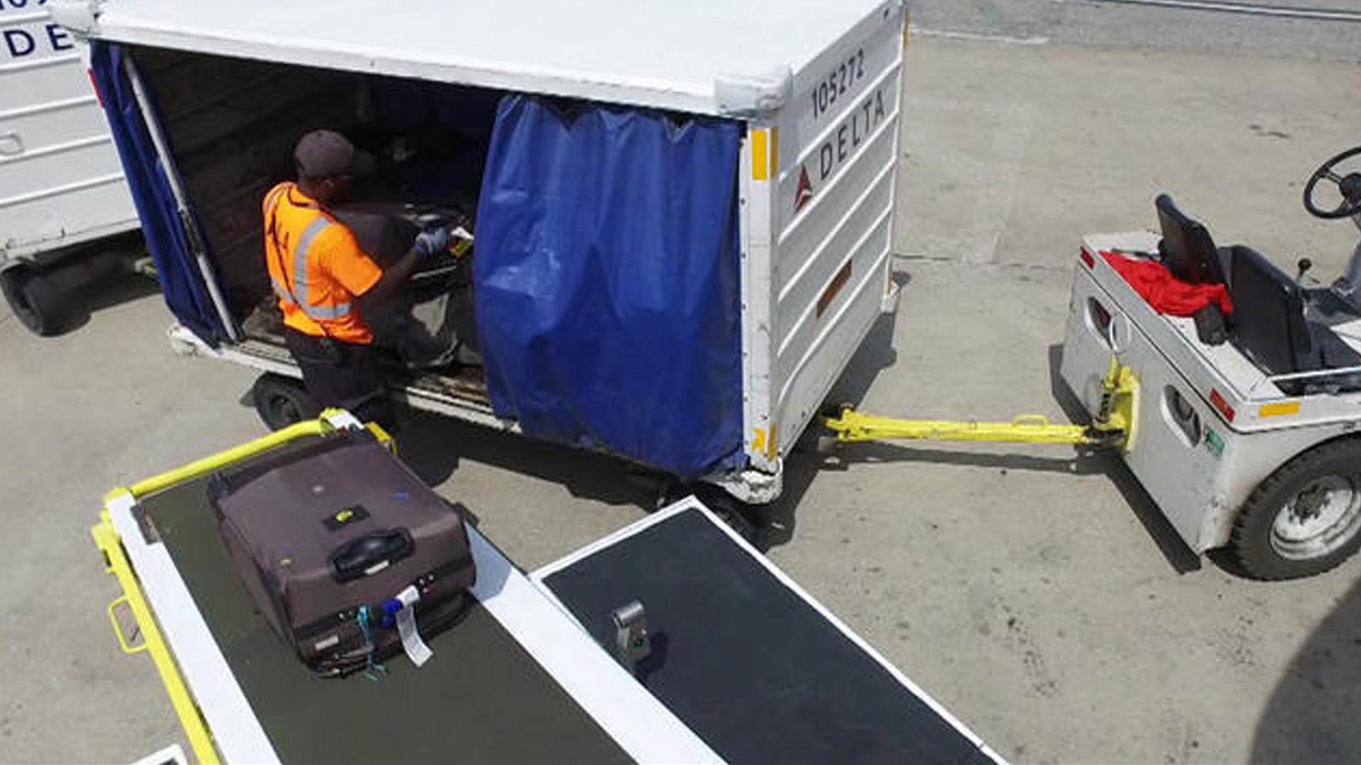 Canadian arrested after driving luggage truck on tarmac