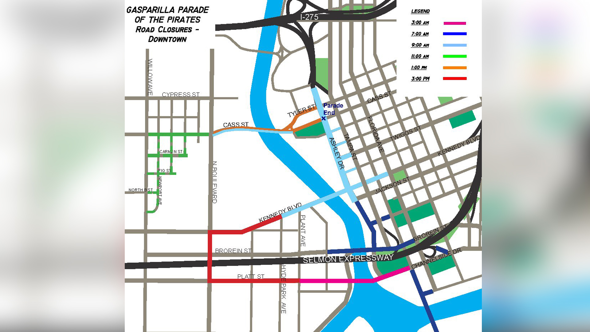 Gasparilla Pirate Fest Traffic & Parking