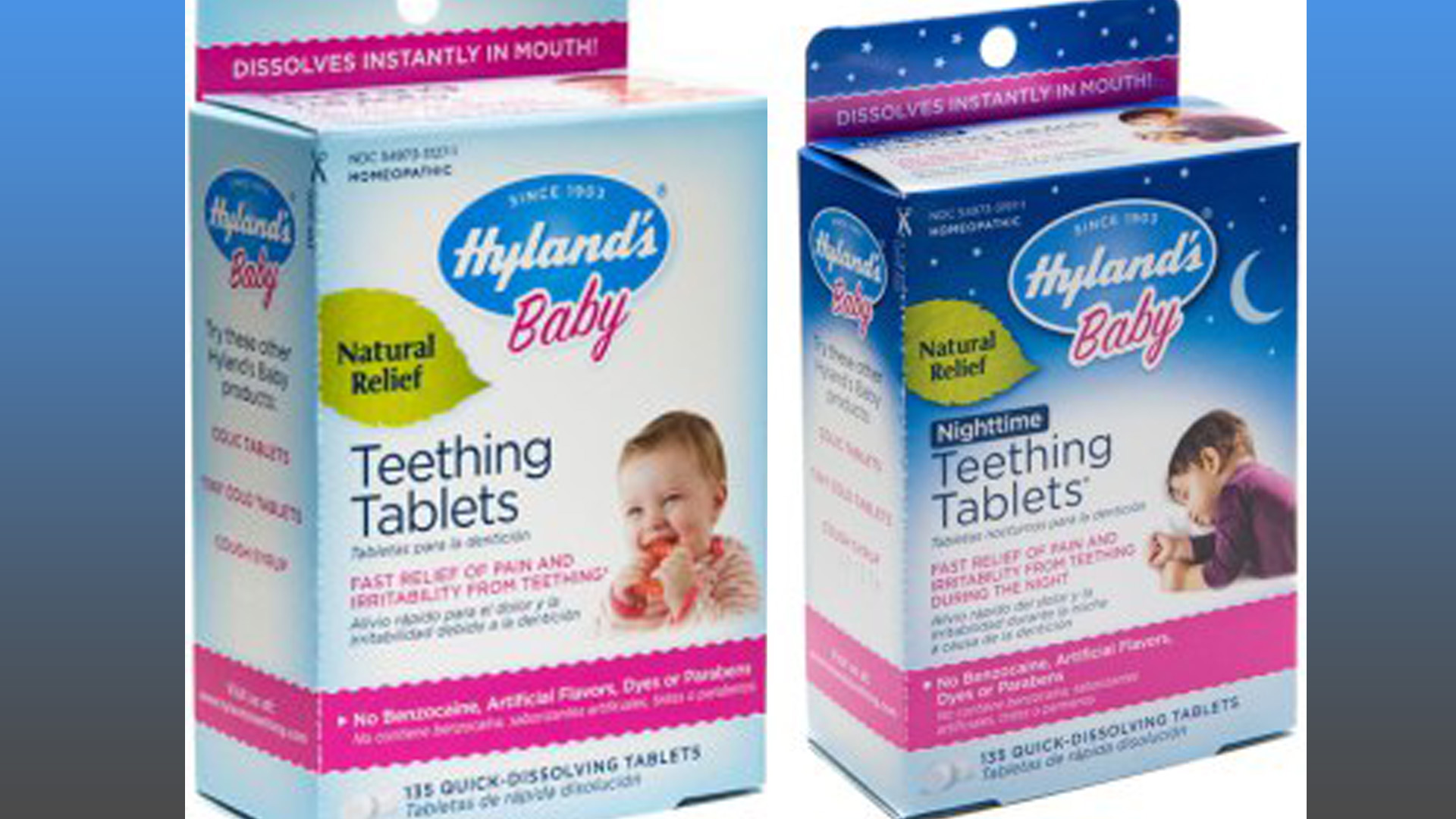 Hyland's nighttime teething store tablets