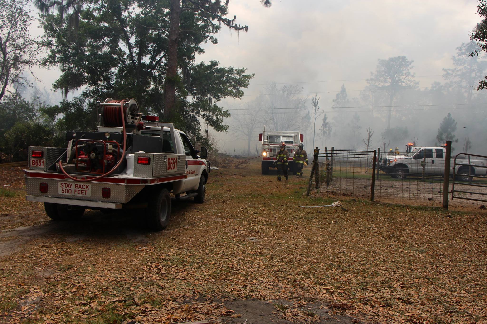 Polk brush fire 75% contained