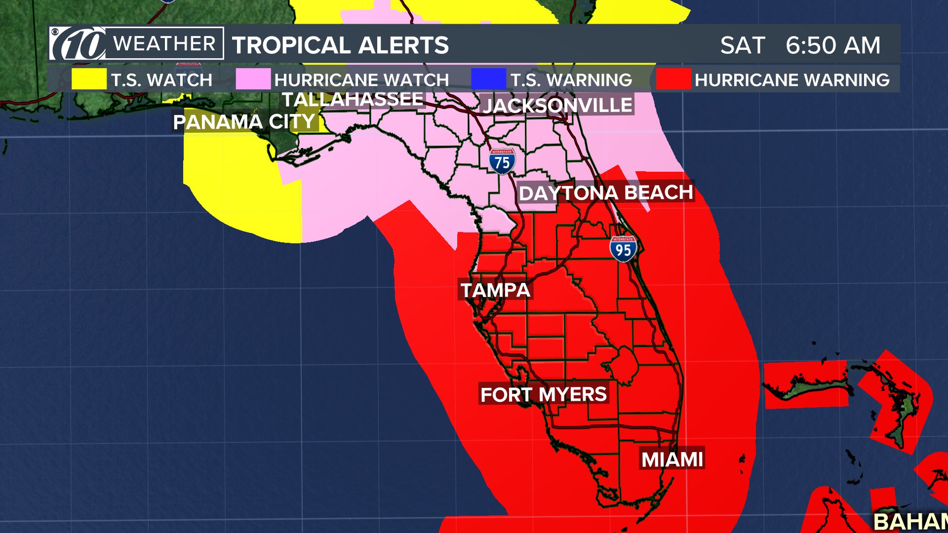 Hurricaneforce winds expected across Tampa Bay; warnings in effect