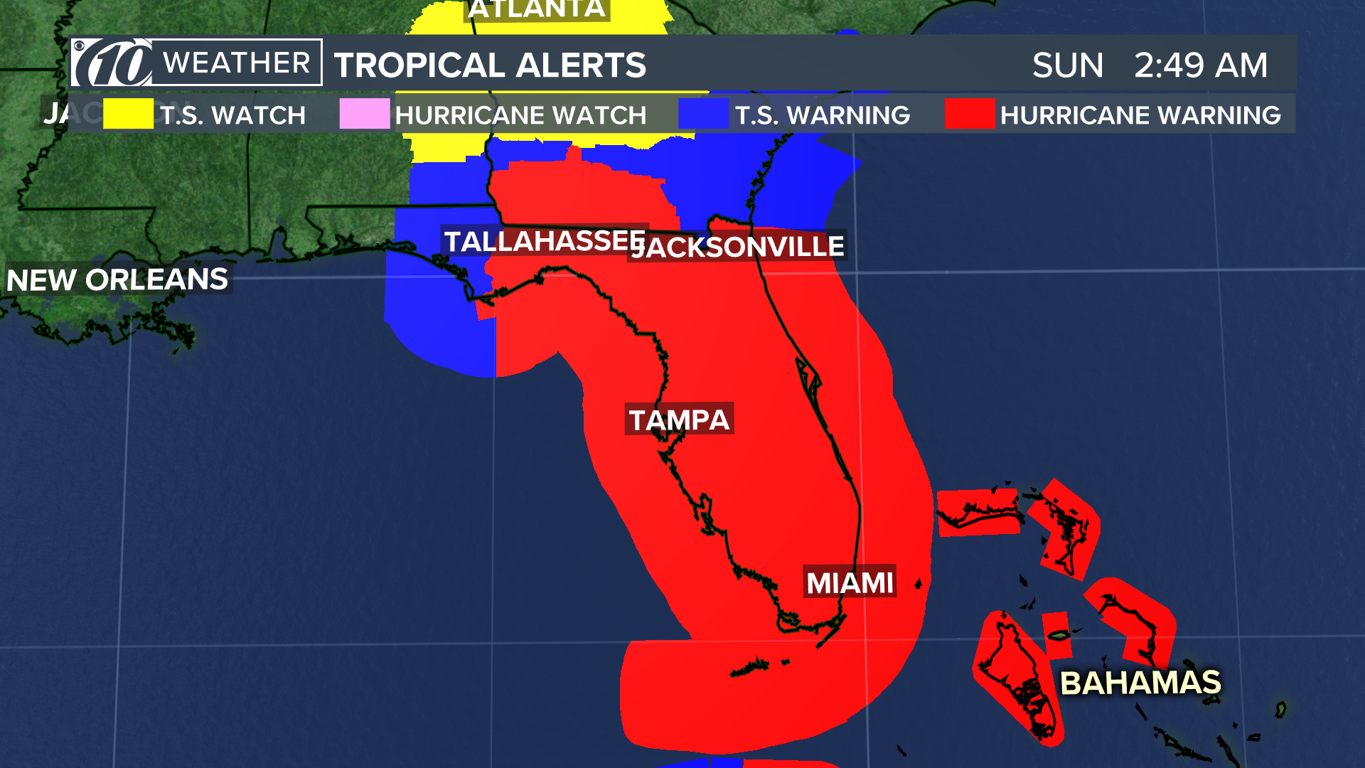 Hurricane-force winds expected across Tampa Bay; warnings in effect 