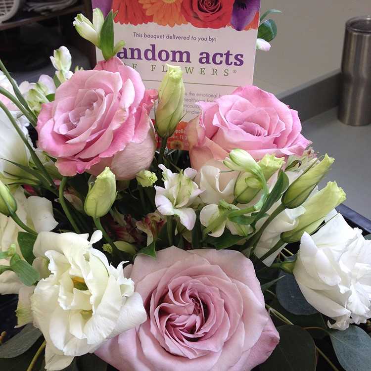 Cancelled wedding flowers repurposed for milestone