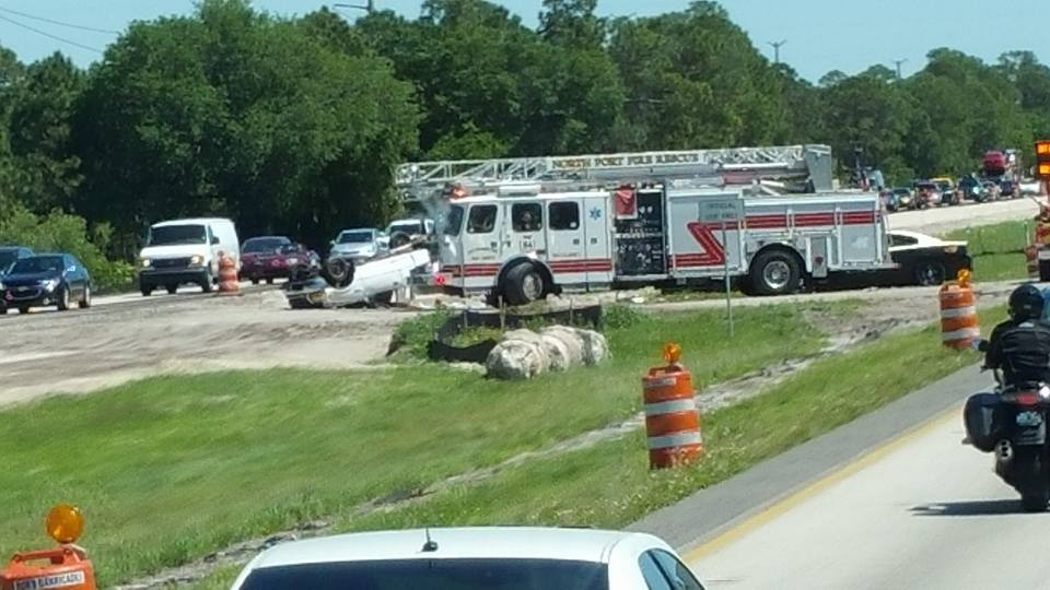 Man survives overturn crash on I-75 in Sarasota County | WTSP.com